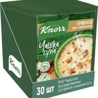 Чашка Супа быстрорастворимый Knorr Суп Грибной с сухариками, 15.5 г х 30 шт