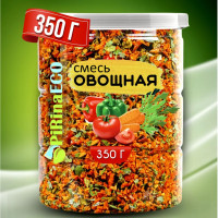 Pirina ECO / Смесь овощная сушеная, 350г, Паприка красная, паприка зеленая, морковь, томаты, лук порей