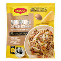 Maggi для макарон в сливочно-сырном соусе с курицей и грибами, 30 г