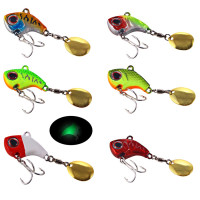 6pcs Crankbait Fishing Lures Sinking Hard Bait Artificial Wobbler Metal Vib Leech Spinners Tail Rotating Spoon Fishing Tackle