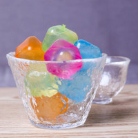 Reusable Ice Cubes Food Grade Colorful Chilling Squares Stones Filled With Pure Water Non Diluting Ice Cubes For Drinks
