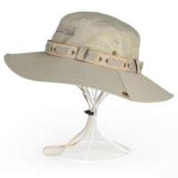 Мужская Летняя Панама с зернистыми полями, Солнцезащитная пляжная шляпа-сафари для активного отдыха, охоты, походов