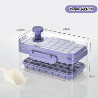 Ice Cube Tray 2 In 1 Press Ice Cube Making Mould and Storage Box with Lid Portable Ice Maker for Cool Drinks Whiskey Party Bar