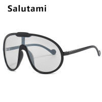 Солнцезащитные очки большого размера унисекс, уникальные винтажные ветрозащитные авиаторы Uv400 в стиле ретро, градиентные очки-авиаторы