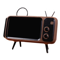 Portable Universal Retro TV Desktop Mobile Phone Holder Stand Mount Bracket Phone Holder  Retro TV Appearance Universal Easy use