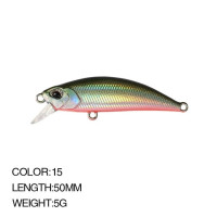 1PCS Minnow Fishing Lure 3D Eyes 50mm 5g Plastic Hard Bait Artificial Lures Wobbler Crankbait Winter Sea Fishing Bass Tackle