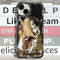 Case For Samsung Galaxy Aesthetic Ginger Fat Cat Art Van Gogh Mona Lisa S20 Plus S21 FE S22 S23 A13 A51 A73 Ultra Phone Cover