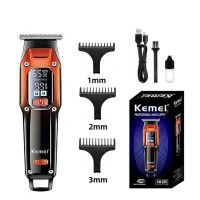 Kemei KM-658 Barber Trimmer Professional Mens Hair Clipper LED Display Hair Cutting Machine for Men Rechargeable Hair Trimmer