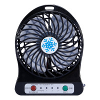 Portable Mini LED Fan Air Cooler Battery Operated USB Charging Desktop 3 Mode Speed Regulation Lighting Function For Home Office