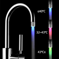 LED Temperature Sensitive 3-Color Light-up Faucet 7 Colors LED Glow Water Saving Faucet Aerator Tap Kitchen Bathroom Accessories