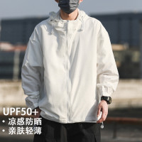 抗UVUPF50+防曬衣男輕薄透氣皮膚衣夏季戶冰絲外防曬服外套潮