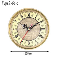 1PC Roman Numeral Movement Insert Gold Trim Clock Quartz Movement Mechanism Repair Replacement Classic Mute Essential Tools