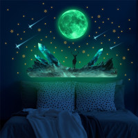 Luminous Cute Animal Star Wall Sticker for Kids Room Bedroom Home Decoration Glow In The Dark Moon Decal Fluorescent DIY Sticker