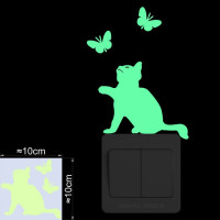 Switch Decoration Luminous Sticker Glow in the Dark Wall Stickers Kids Room Home Decor Cartoon Sticker Decal Cat Fairy Moon Star