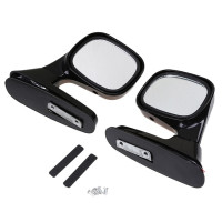 POSSBAY 2Pcs Universal Hood Side Rear View Mirror Black Silver White Auto Exterior Adjustable Reflector SUV Truck car styling