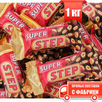 Конфеты Super Степ из мягкой нуги и карамели с арахисом, ТМ Славянка 1 кг