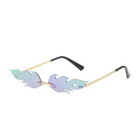 Женские/мужские солнцезащитные очки без оправы OEC CPO, с зеркальным покрытием