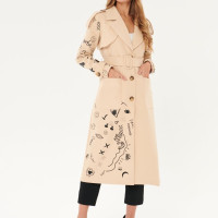 Плащ осень длинный тренчкот классический