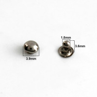 100sets 4 Colors Metal Dome Cap Rivets Studs Round Rivet for Leather Craft Bag Belt Clothing Garment Shoes Collar Parts