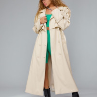 Плащ тренч демисезонный экокожа 