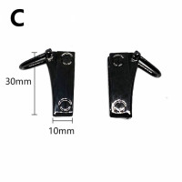 1Pair Metal Bag Side Anchor Gusset Bag Side Edge Buckle Anchor Link Hanger Clamps Hardware With D Rings For Bag Purse Strap