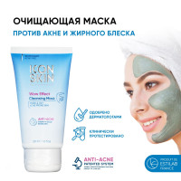 ICON SKIN Маска для лица анти-акне WOW Effect очищение,  для жирной, проблемной кожи , от прыщей , акне ,голубая глина ,цинк , салициловая кислота