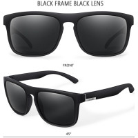Мужские квадратные солнцезащитные очки с поляризацией, UV400