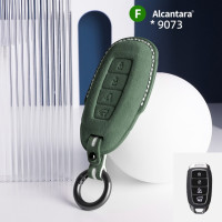 Car Key Case Cover Holder Buckle Alcantara For Hyundai KONA KAUAI Solaris Azera Elantra Grandeur IG Accent Santa Fe