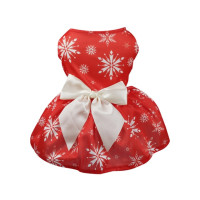 Christmas Printed Dog Princess Skirts Pet Skirts Round Neck Dress Pet Supplies Cute Sweet Printed Universal Dog Clothes Fashion