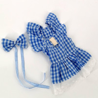 New Summer Pet Princess Style Sweet Skirt Plaid Bubble Skirt for Small Dog Costume Chihuahua French Bulldog Yorkshire