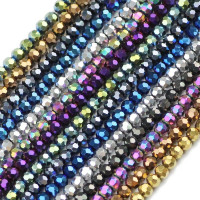 JHNBY Football Faceted Shape Austrian Crystal 200pcs 3mm Plated Color Round Loose Beads Jewelry Bracelet Accessories Making DIY