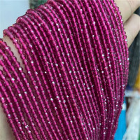 Natural Stone Faceted Small 2 3 4 mm Beads Pink Opal Morgan Loose Spacer Quartz Crystal Beads Jewelry Making Necklace Bracelets