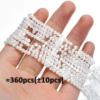 360pcs 120pcs Crystal Glass Beads Rondelle Austria Faceted Loose Spacer Round Beads for Jewelry Making DIY Necklace Bracelet