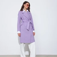 Пальто осеннее драповое однотонное большие размеры