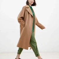 Пальто демисезонное с мембраной шерстяное длинное теплое