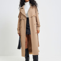 Плащ женский демисезонный тренч пальто теплое весеннее