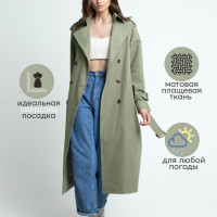 Плащ длинный , тренч оверсайз