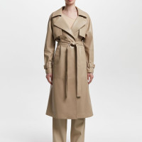 Тренч из экокожи