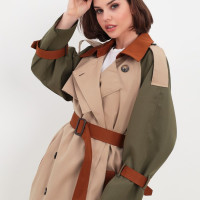 Плащ женский длинный тренч весна