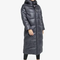 Пуховик женский зимний длинный с капюшоном