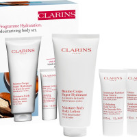 Набор Clarins: BAUME CORPS SUPER HYDRATANT, 200 мл + PEAU NEUVE, 30 мл + Jeunesse des Mains, 30 мл