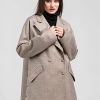 Пальто женское весна полупальто драповое короткое