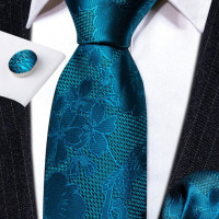 Роскошные бирюзовые и розовые галстуки для мужчин изысканный дизайн Цветочный тканый Шелковый жаккардовый галстук-бабочка набор свадебный Барри. Ван Прямая поставка LS-63