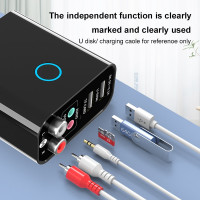 Bluetooth Transmitter Receiver Audio Adapter Fast Charger 3.5MM AUX RCA TF Card U Disk Stereo Music Wireles Adapter
