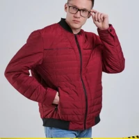 куртка мужская весна короткая на резинке утепленная легкая