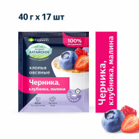 Каша быстрого приготовления черника клубника малина Гудвилл 17 пакетиков по 40 гр