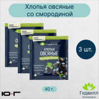 Хлопья овсяные со смородиной, Гудвилл, НТВ, 40 гр. - 3 шт.