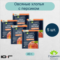 Хлопья овсяные с персиком, Гудвилл, НТВ, 40 гр. - 5 шт.