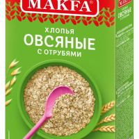 Makfa хлопья овсяные с отрубями, 400 г