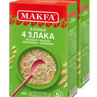 Хлопья 4 злака "MAKFA" (0,4х2)